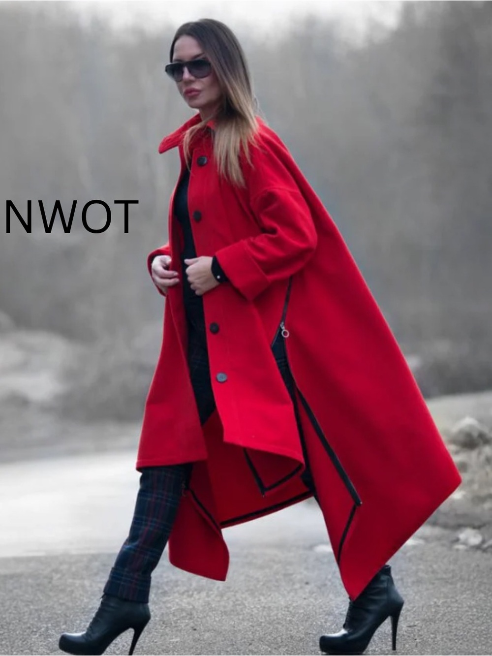 Bold Red Statement Coat